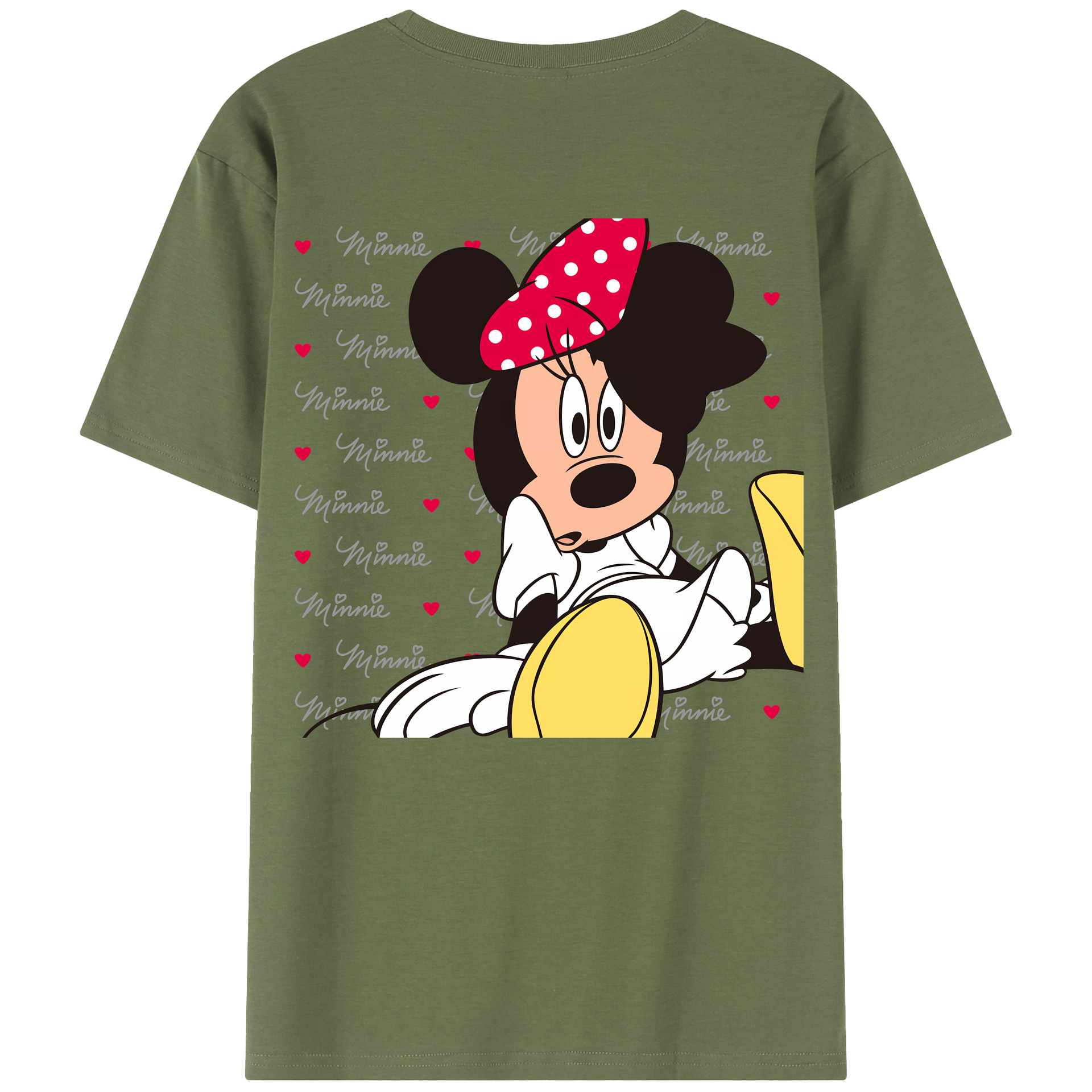 （画像用） ミッキーマウス Mickey Mouse 綿100％半袖Tシャツ（背面プリント）